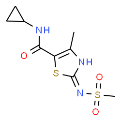 (2E)-N-cyclopropyl-4-methyl-2-[(methylsulfonyl)imino]-2,3-dihydro-1,3-thiazole-5-carboxamide picture