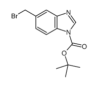 5-(溴甲基)-1H-苯并[d]咪唑-1-羧酸叔丁酯结构式