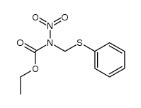 N-carboethoxy-N-nitroaminomethyl phenyl sulfide Structure