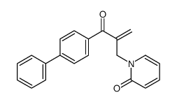1-[2-(4-phenylbenzoyl)prop-2-enyl]pyridin-2-one结构式
