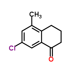 7-氯-5-甲基-3,4-二氢萘-1(2H)-酮结构式