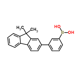 [3-(9,9-二甲基-9H-氟氧基-2-基)苯基]硼酸结构式