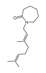 1-[(2E)-3,7-dimethylocta-2,6-dienyl]azepan-2-one Structure