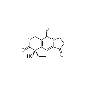 (R)-4-乙基-4-羟基-7,8-二氢-1H-吡喃并[3,4-f]吲哚嗪-3,6,10(4H)-三酮结构式
