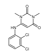 1,3-dimethyl-6-N-(2',3'-dichlorophenyl)aminouracil Structure