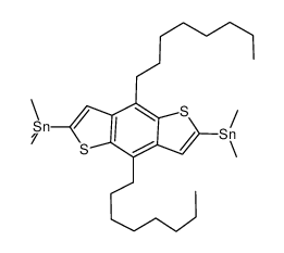 2,6-双(三甲基锡)-4,8-​​二辛基苯并[1,2-b; 4,5-b']二噻吩结构式