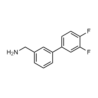 (3',4'-二氟-[1,1'-联苯]-3-基)甲胺结构式