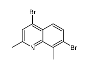 4,7-dibromo-2,8-dimethylquinoline Structure