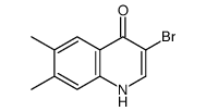 3-溴-6,7-二甲基-4-羟基喹啉结构式
