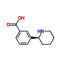 3-[(2S)-2-Piperidinyl]benzoic acid Structure