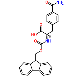 Fmoc-D-4-氨基甲酰基苯丙氨酸结构式