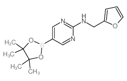 2-(呋喃-2-甲基氨基)嘧啶-5-硼酸频那醇酯结构式