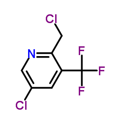 5-氯-2-(氯甲基)-3-(三氟甲基)吡啶结构式