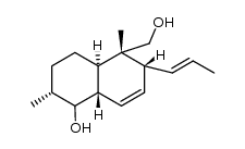 (2R,4aR,5S,6R,8aS)-5-(hydroxymethyl)-2,5-dimethyl-6-((E)-prop-1-en-1-yl)-1,2,3,4,4a,5,6,8a-octahydronaphthalen-1-ol结构式