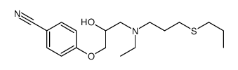 4-[3-[ethyl(3-propylsulfanylpropyl)amino]-2-hydroxypropoxy]benzonitrile结构式