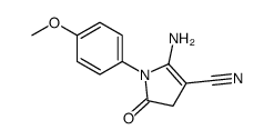 2-氨基-1-(4-甲氧基苯基)-5-氧代-4,5-二氢-1H-吡咯-3-甲腈结构式