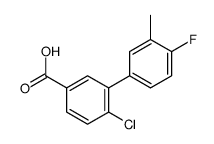 4-chloro-3-(4-fluoro-3-methylphenyl)benzoic acid结构式
