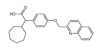 2-[4-(quinolin-2-yl-methoxy)phenyl]-2-cycloheptyl-acetic acid结构式