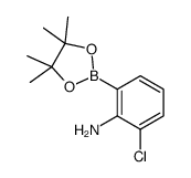 2-氯-6-(4,4,5,5-四甲基-1,3,2-二氧杂硼烷-2-基)苯胺结构式