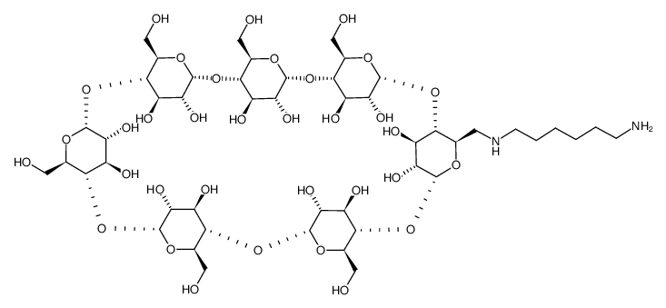 单-(6-己二胺基-6-去氧)-β-环糊精结构式