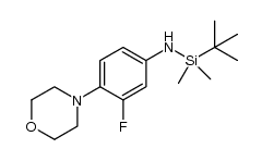 1-tert-butyl-N-(3-fluoro-4-morpholinophenyl)-1,1-dimethylsilanamine结构式