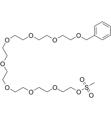 Benzyl-PEG8-Ms Structure