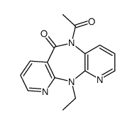 5-acetyl-11-ethyldipyrido[2,3-b:2',3'-f][1,4]diazepin-6-one结构式
