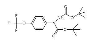 di-tert-butyl 1-(4-(trifluoromethoxy)phenyl)hydrazine-1,2-dicarboxylate结构式