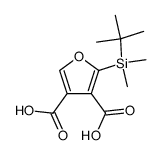 2-(tert-butyldimethylsilyl)furan-3,4-dicarboxylic acid结构式