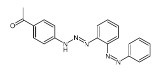 1-[4-[2-(2-phenyldiazenylphenyl)iminohydrazinyl]phenyl]ethanone结构式
