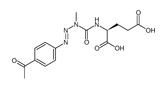 (3-(4-acetylphenyl)-1-methyltriaz-2-ene-1-carbonyl)-L-glutamic acid Structure