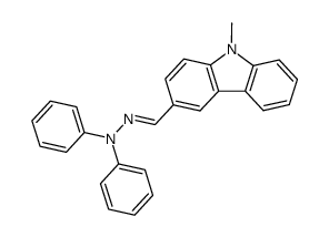 anti-9-methylcarbazole-3-carbaldehyde diphenylhydrazone结构式
