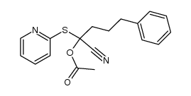 1-cyano-4-phenyl-1-(pyridin-2-ylthio)butyl acetate Structure
