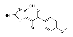 4(5H)-Oxazolone, 2-amino-5-(1-bromo-2-(4-methoxyphenyl)-2-oxoethyliden e)-结构式