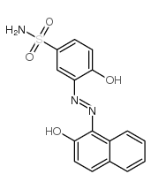 4-hydroxy-3-[(2-hydroxy-1-naphthyl)azo]benzenesulphonamide Structure