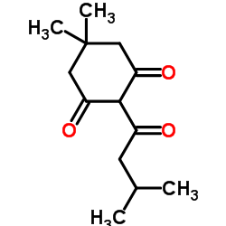 2-(1-羟基-3-甲基丁亚基)-5,5-二甲基-1,3-环己烷二酮结构式