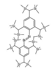 bis[2,4,6-tris(bis(trimethylsilyl)methyl)phenyl]dibismuthene结构式
