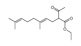 4,8-Decadienoic acid, 2-acetyl-5,9-dimethyl-, ethyl ester, (E)- structure