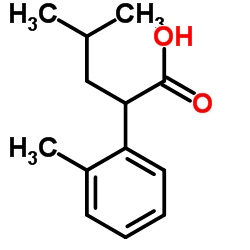 4-Methyl-2-(2-methylphenyl)pentanoic acid Structure