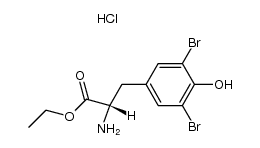 3,5-dibromo-L-tyrosine ethyl ester, hydrochloride结构式