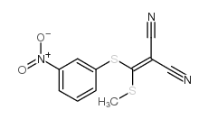 2-[(甲基硫代)(3-硝基苯基硫代)亚甲基]-丙二腈结构式