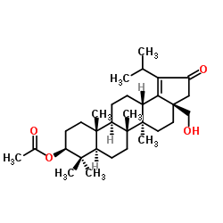 (3β)-28-Hydroxy-21-oxolup-18-en-3-yl acetate Structure