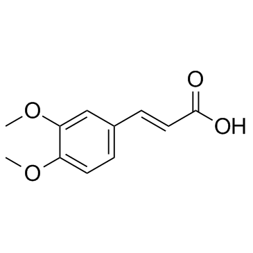 3,4-Dimethoxycinnamic acid structure