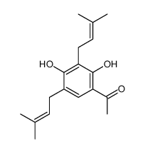 1-[2,4-dihydroxy-3,5-bis(3-methylbut-2-enyl)phenyl]ethanone结构式