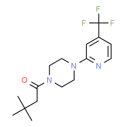 PIPERAZINE, 1-(3,3-DIMETHYL-1-OXOBUTYL)-4-[4-(TRIFLUOROMETHYL)-2-PYRIDINYL]-结构式