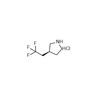 (3S)-3-(2,2,2-三氟乙基)吡咯烷;盐酸盐结构式