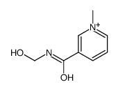 N-(hydroxymethyl)-1-methylpyridin-1-ium-3-carboxamide结构式