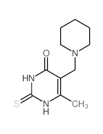 4(1H)-Pyrimidinone,2,3-dihydro-6-methyl-5-(1-piperidinylmethyl)-2-thioxo-结构式