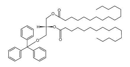 [R,(-)]-1-O,2-O-Dipalmitoyl-3-O-trityl-D-glycerol结构式
