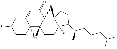 3β-Fluorocholest-5-en-7-one结构式